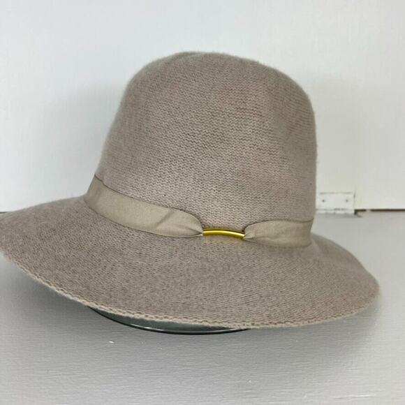 Anna & Ava Hat Womens Beige Knit Wool Blend Floppy Panama One Size - Picture 6 of 11